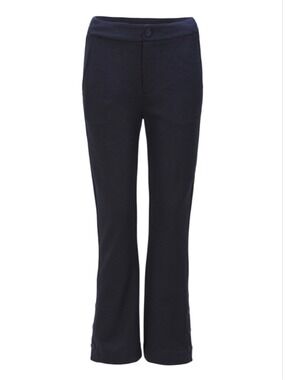 CAbi Keen Kick Flare #6043 Navy Flare Crop Pants Size 8 EUC